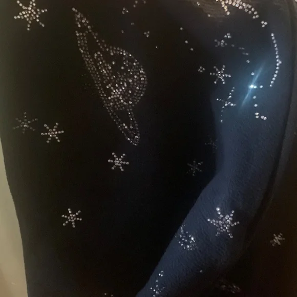 GALLAXY RHINESTONES WINGS ON BACK SWEATSHIRT BRAND NEW WITH TAGS SIZE XXL - Picture 3 of 12